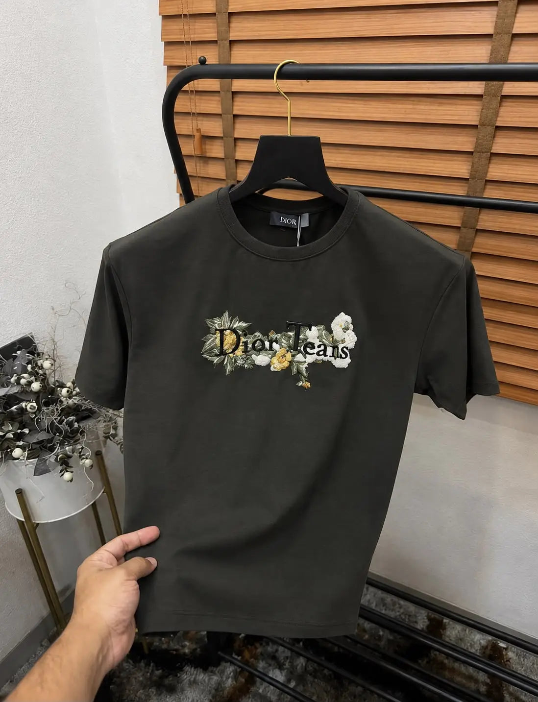 Christian Dio_r Furr Embroidered Printed Imported Premium T-shirt