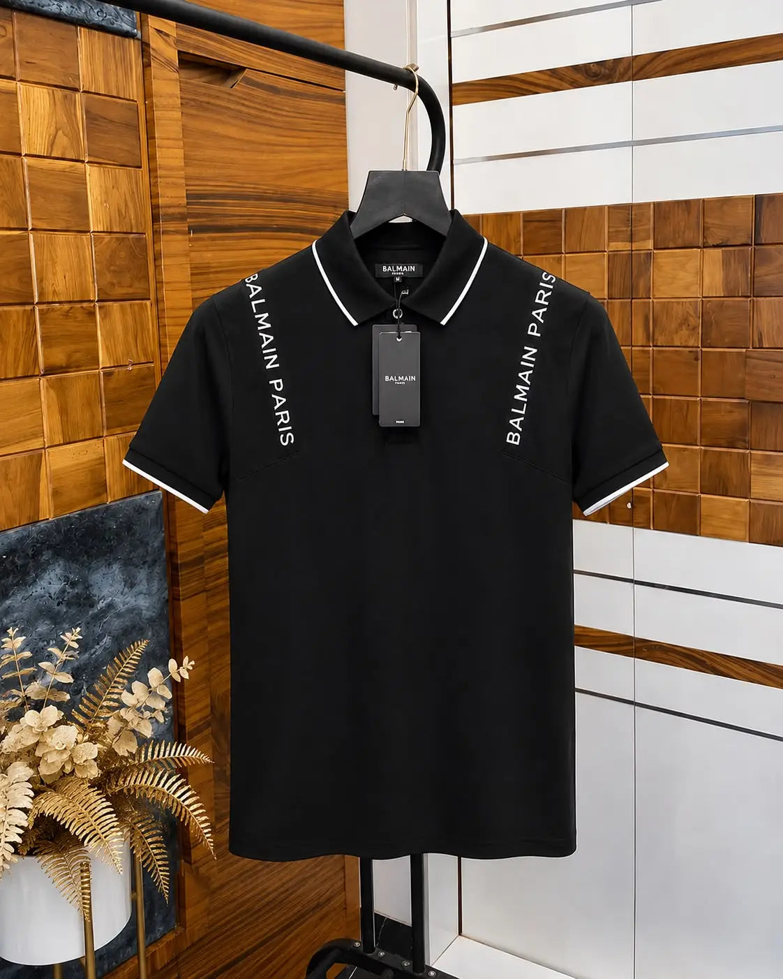 Balmai_n Paris Logo Strap Premium Polo T-shirt