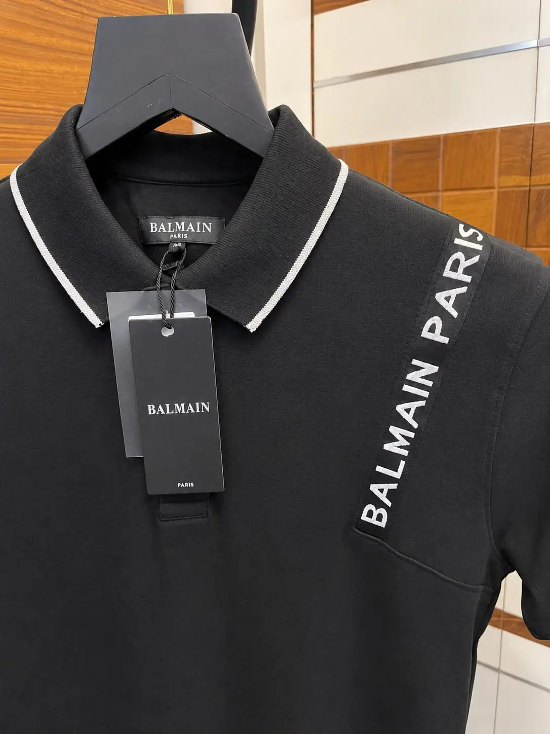 Balmai_n Paris Logo Strap Premium Polo T-shirt