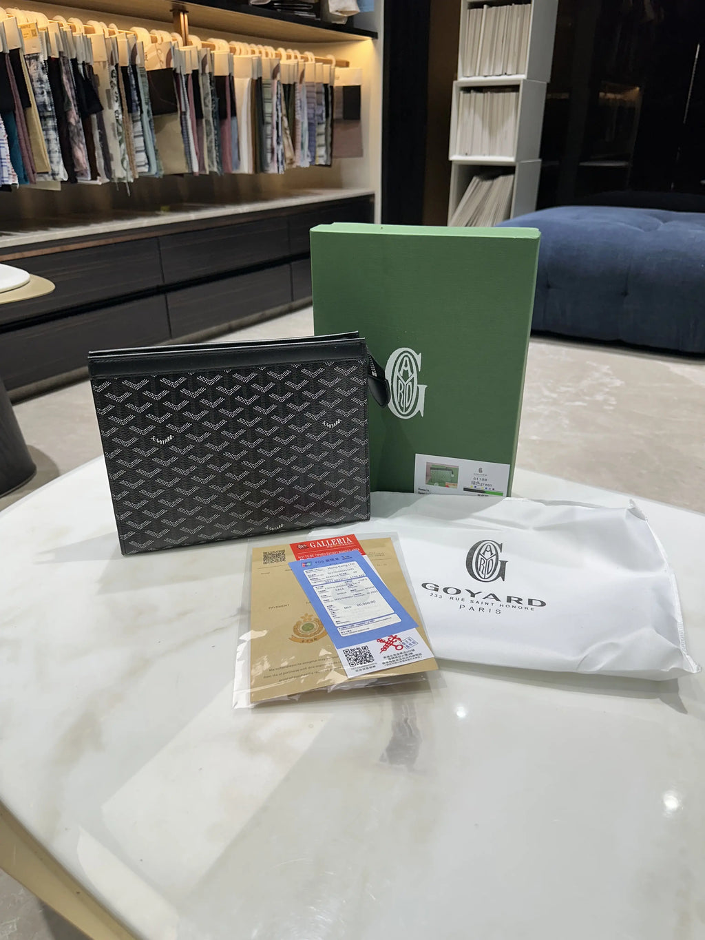 Goyar d Luxury Unisex Pochette Black With Box g578
