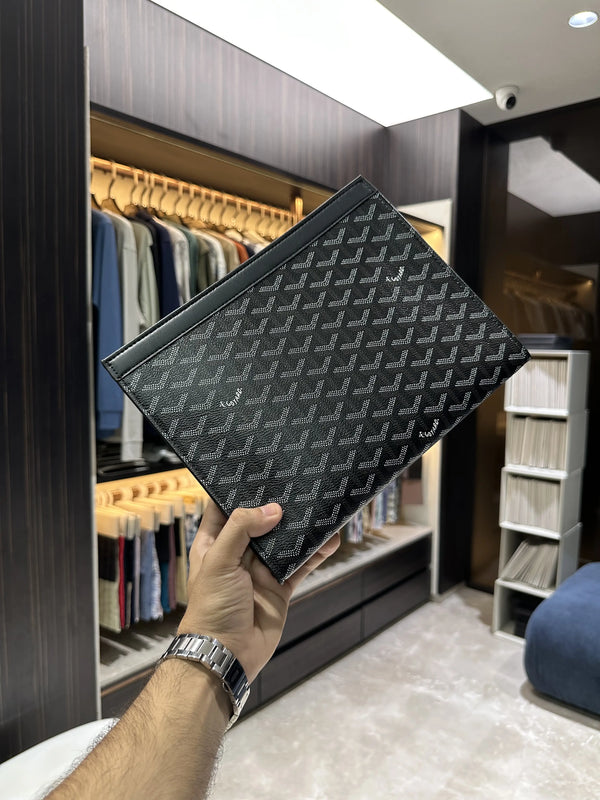 Goyar d Luxury Unisex Pochette Black With Box g578