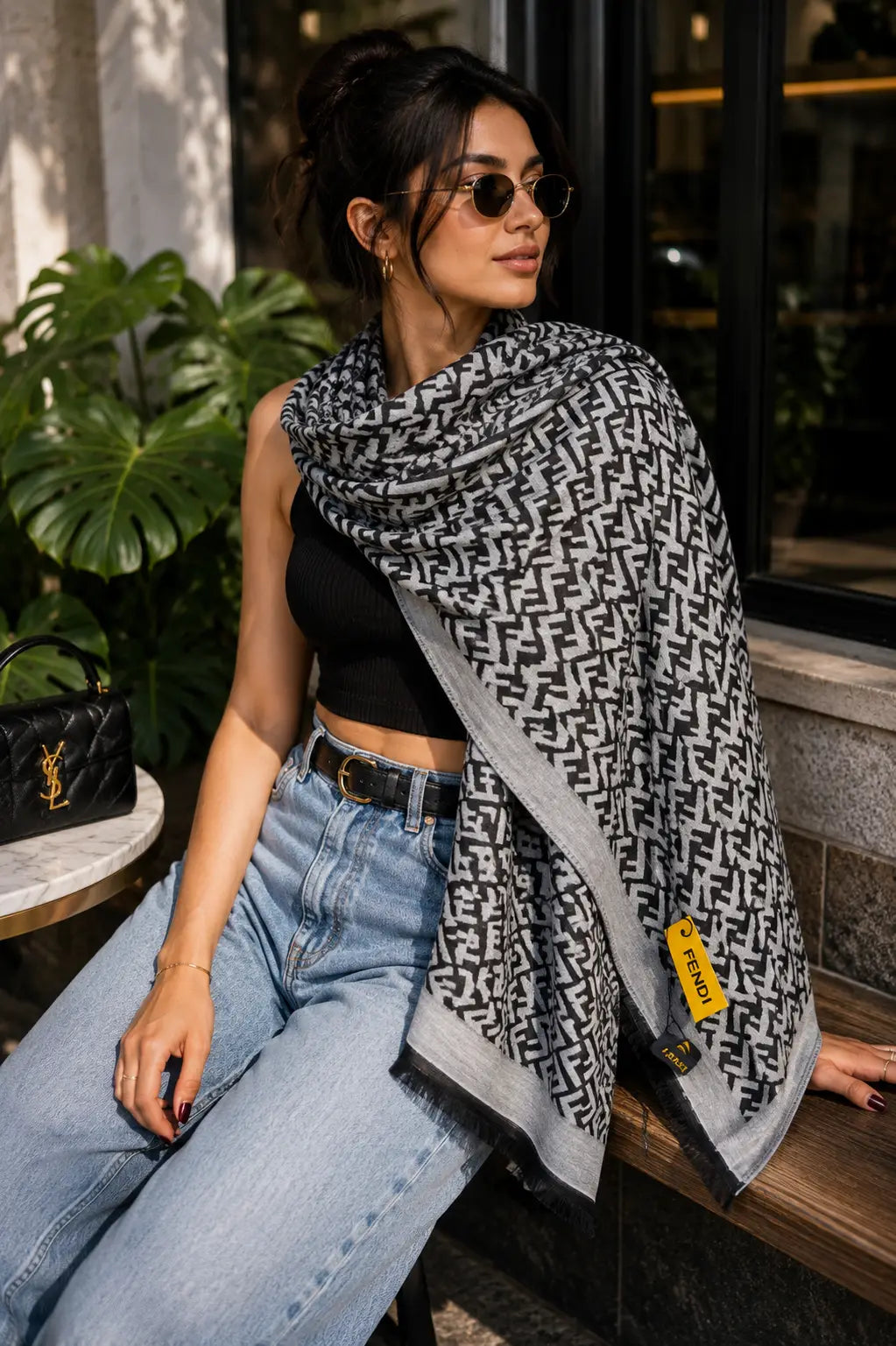 Fendi Scarf Black 