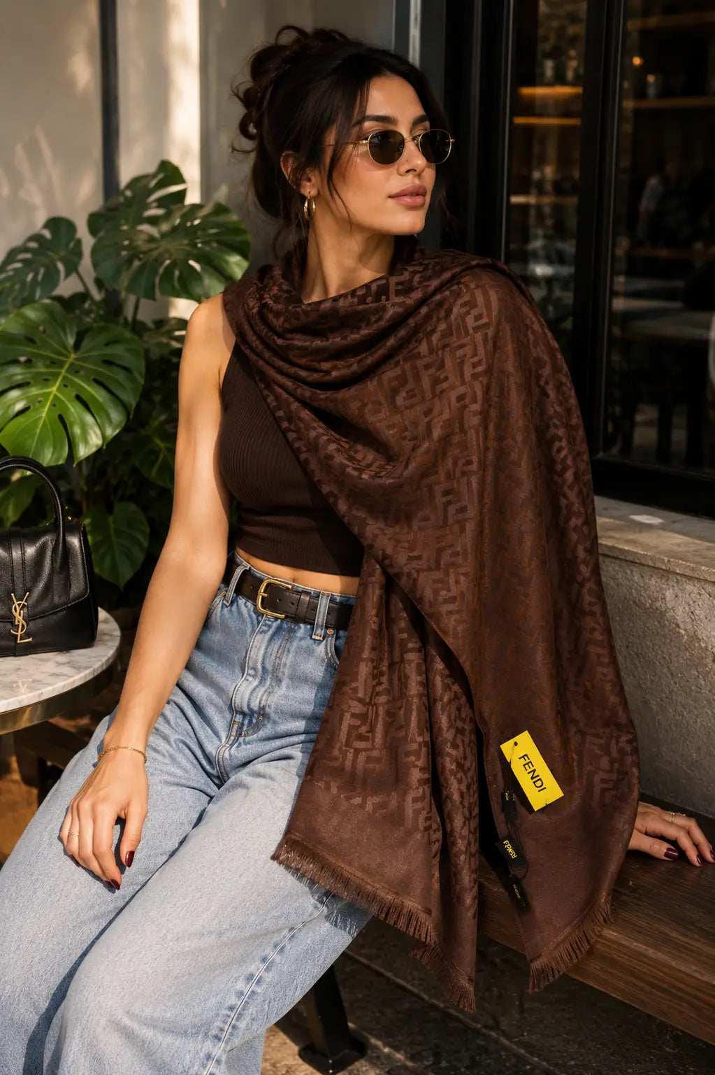 Fendi Scarf Brown