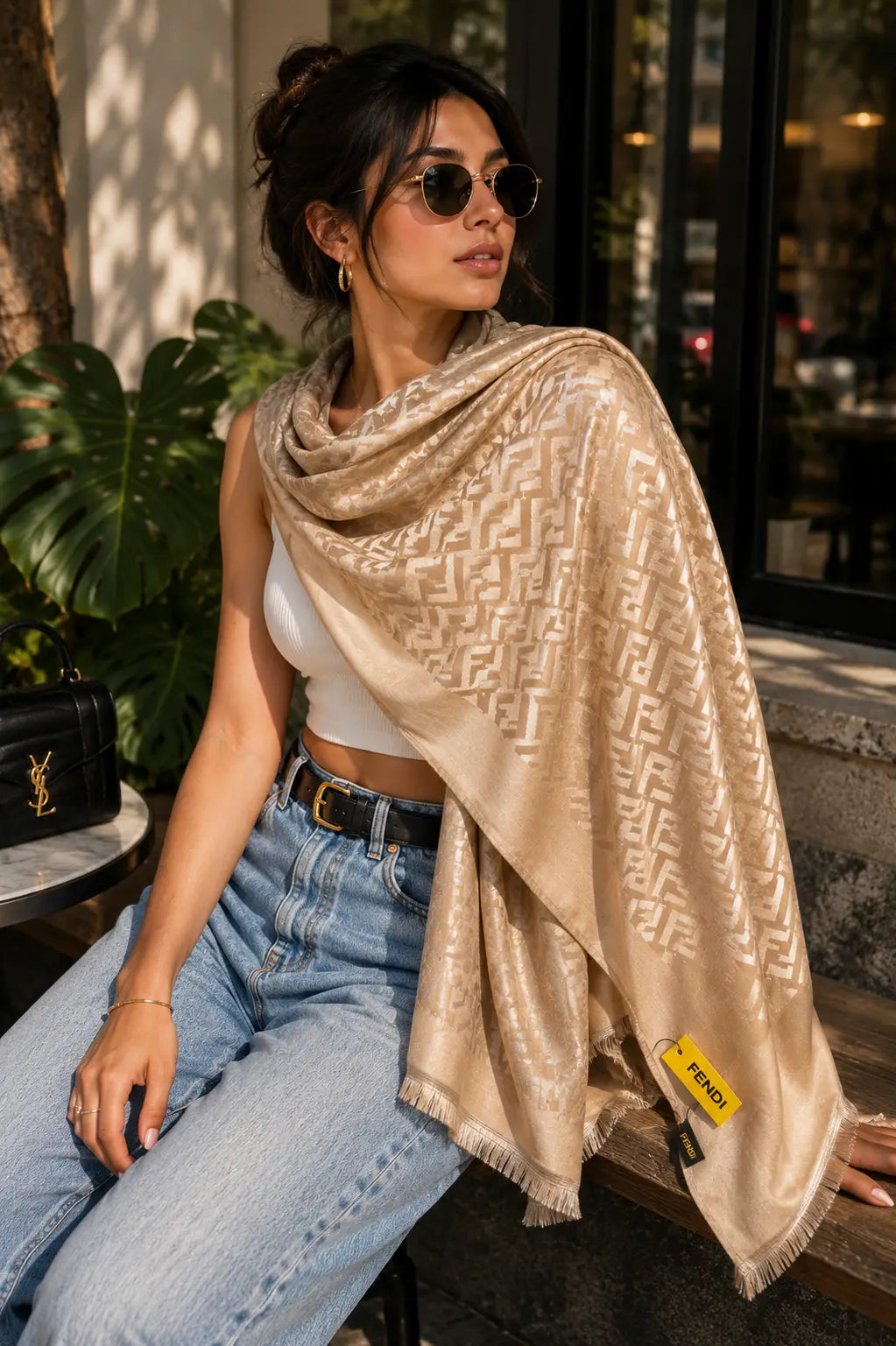 Fendi Scarf golden 
