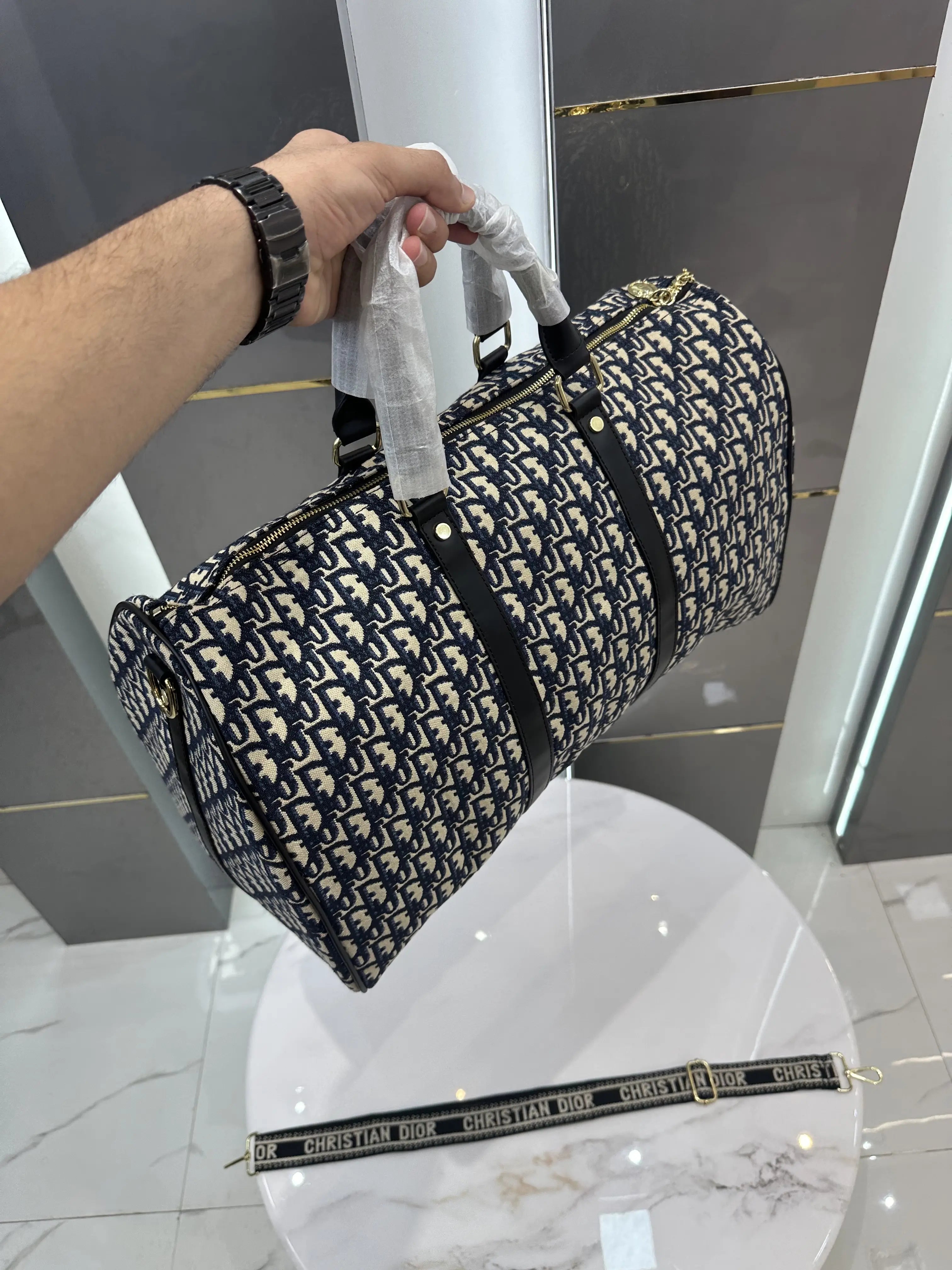 Dio r Monogram Luxury Imported Duffel Bag d187