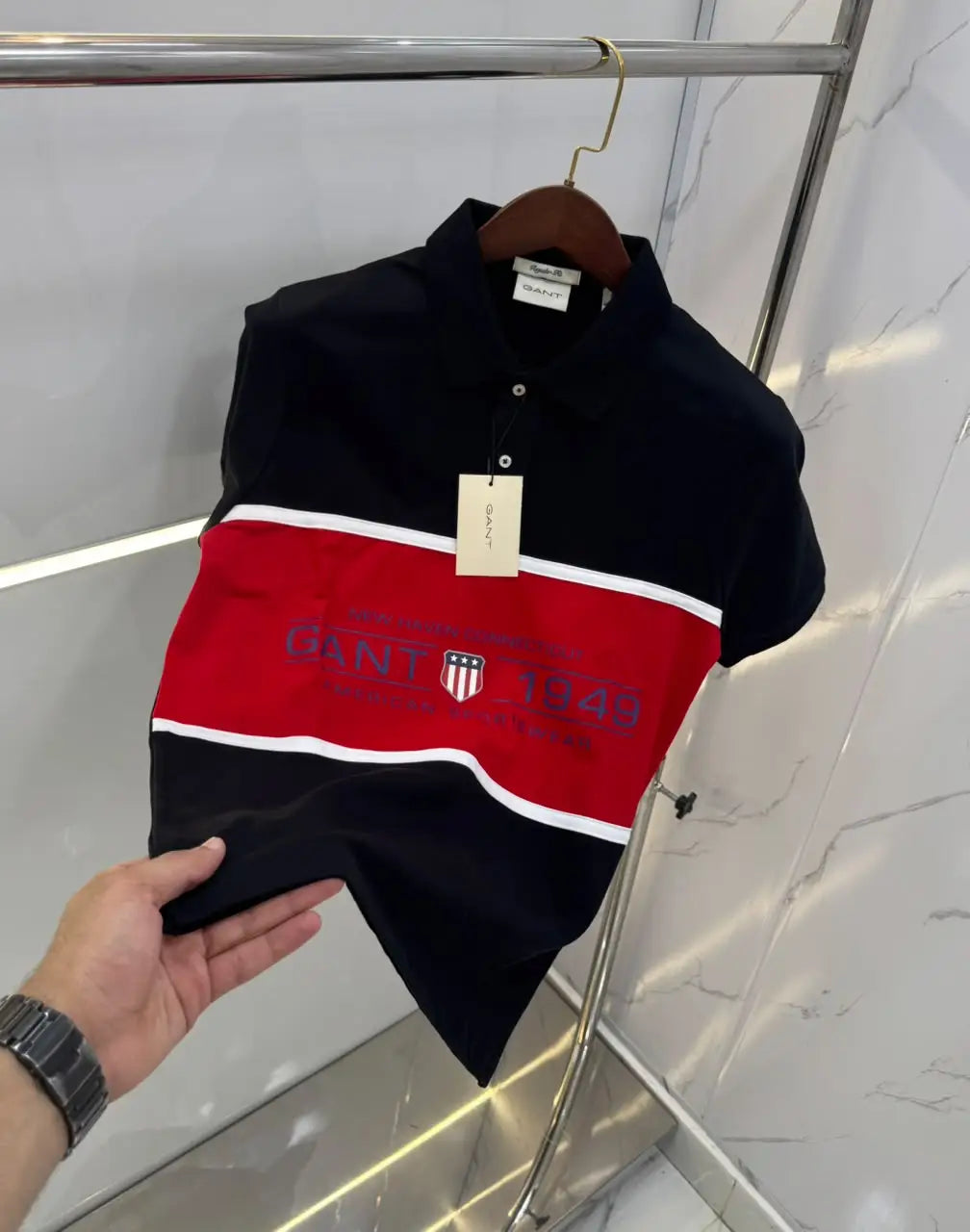 Gant Black Logo Work Premium Polo T-shirt Main image