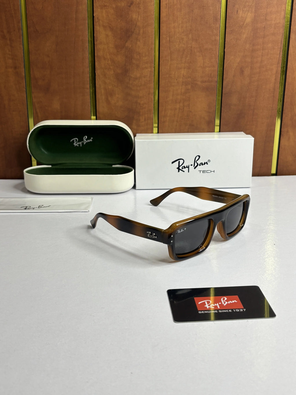 Rayban 4954 Puffer Square Tiger Black