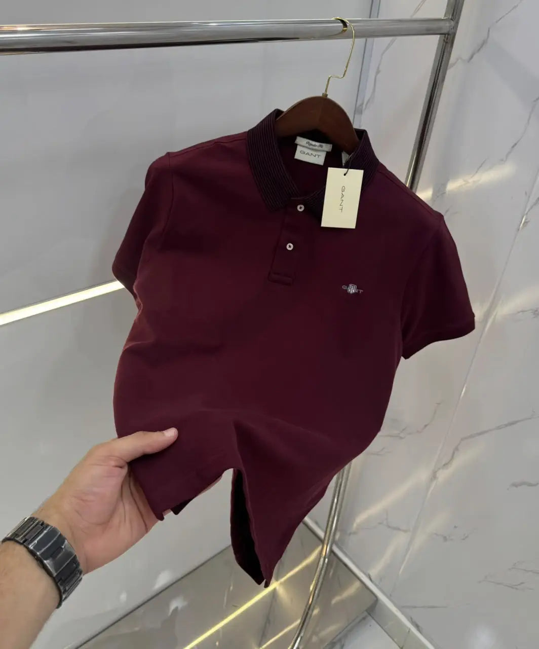 Gant Maroon Logo Work Premium Polo T-shirt Main image
