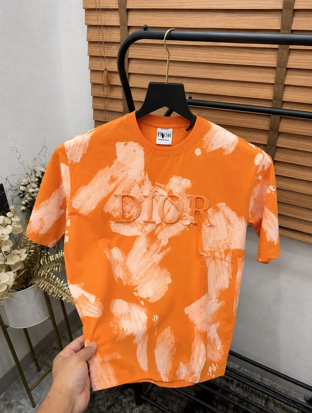 Christian Dio_r Embossed Print Premium Tie Dye Drop Shoulder T-shirt Secondary image