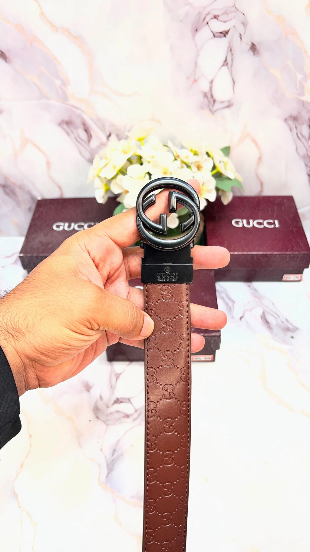 Gu_CcI PREMIUM QUALITY IMPORTED REVERSIBLE BELT WITH OG BOX GG-613