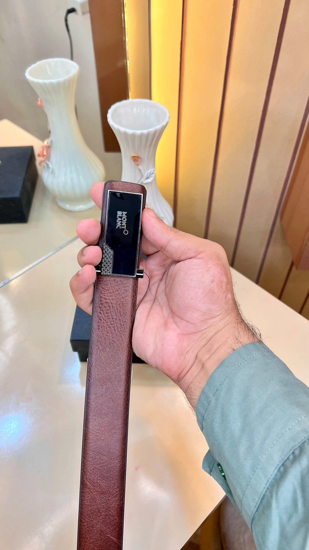 MONT BLANC PREMIUM QUALITY IMP BELTS WITH OG BOX 