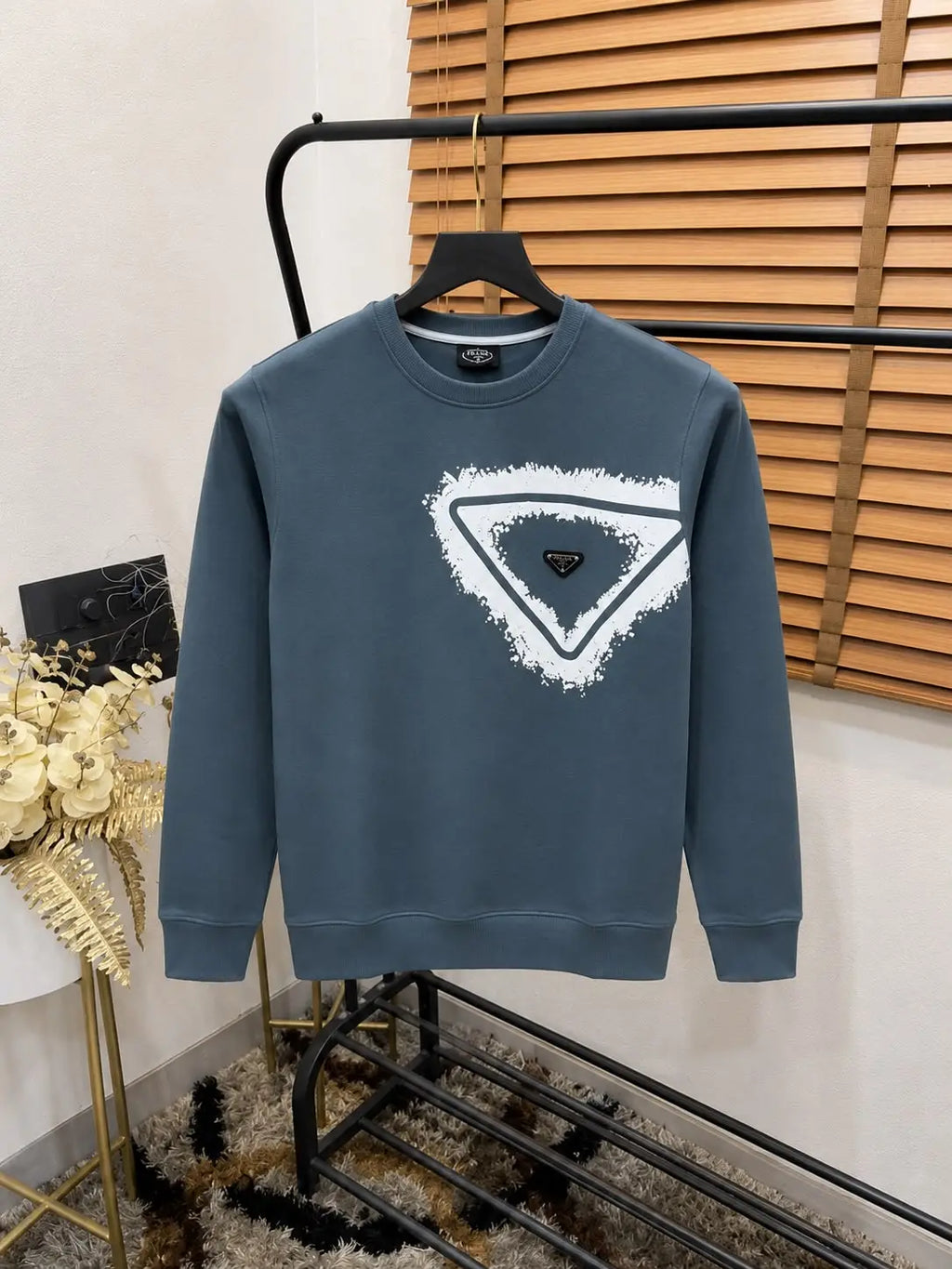 Prad_a Steel Logo Imported Premium Sweatshirt
