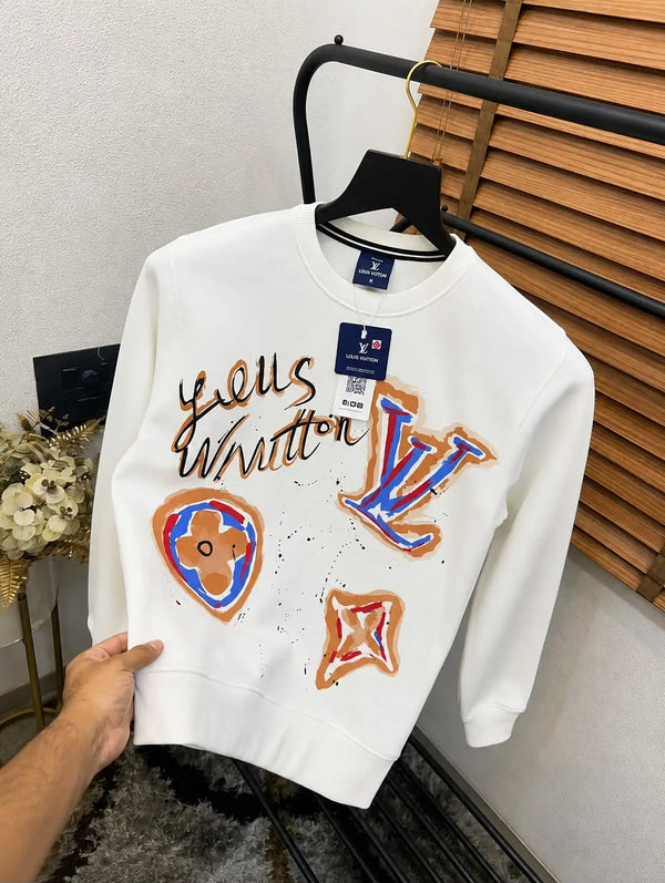 Loui_s Vuitton Big Monogram Printed Turkey Imported Premium Sweatshirt
