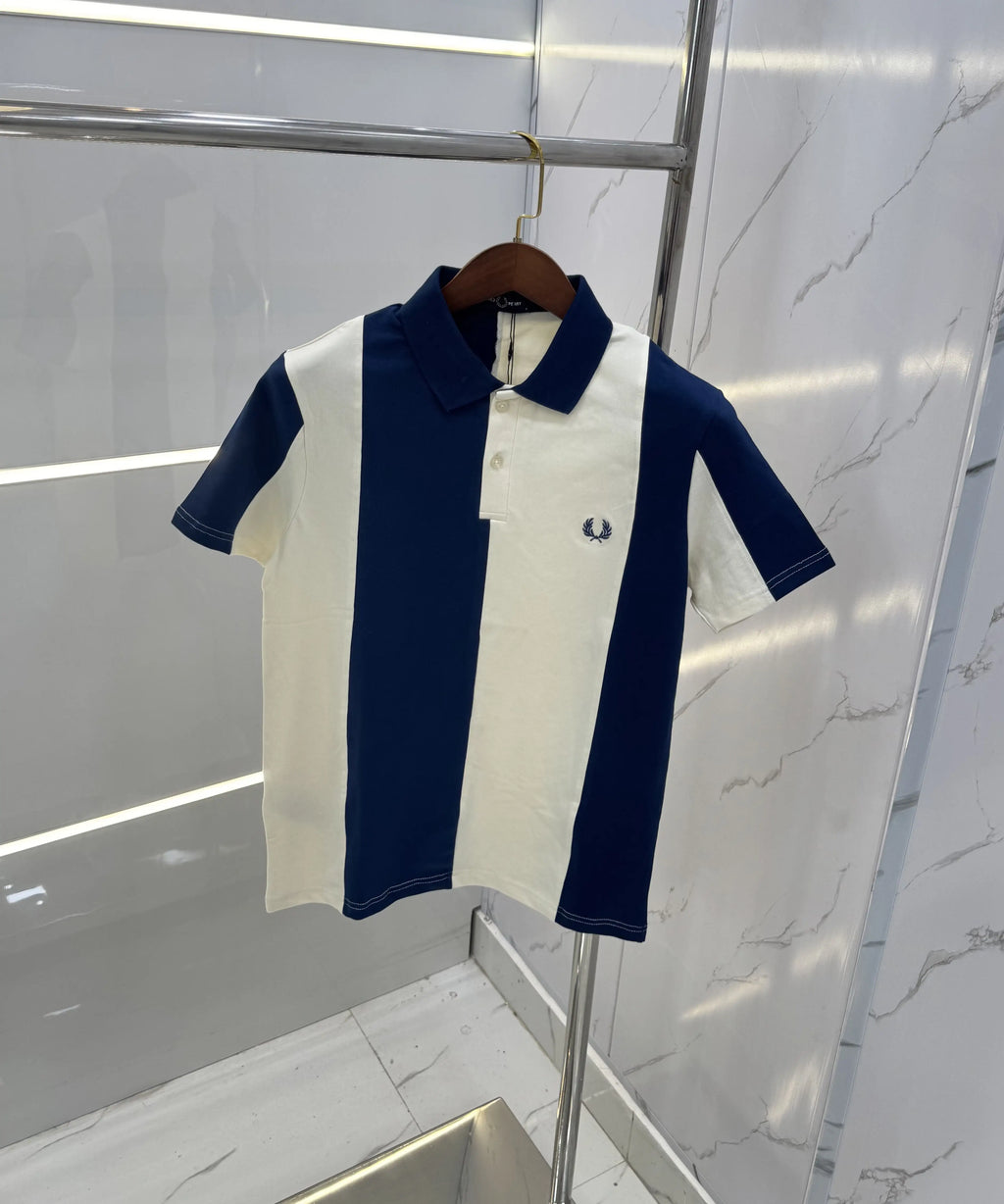 Fredperr y Blue Cream Logo Work Premium Polo T-shirt
