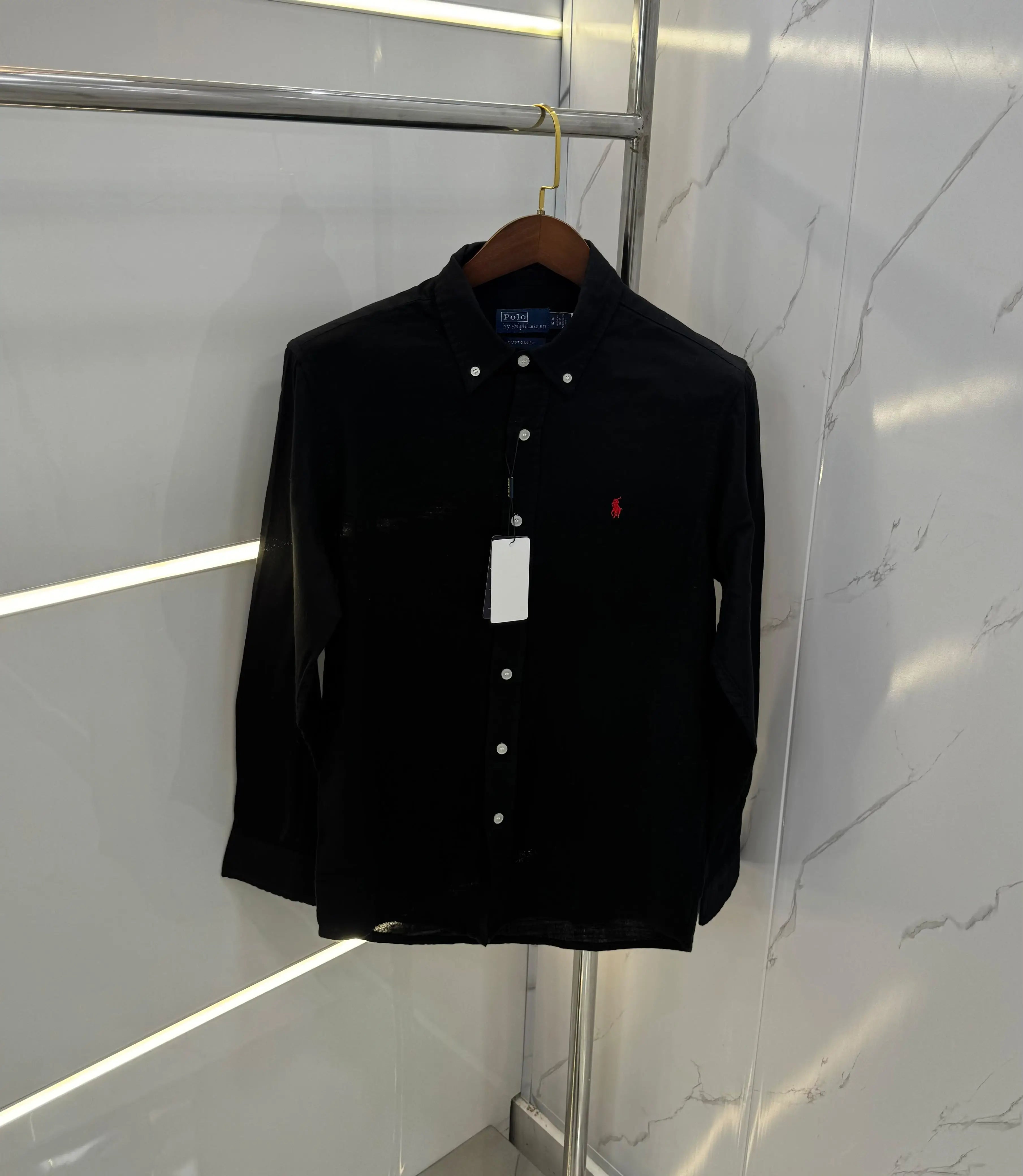 Ralp h Lauren Balck Premium linen Shirt
