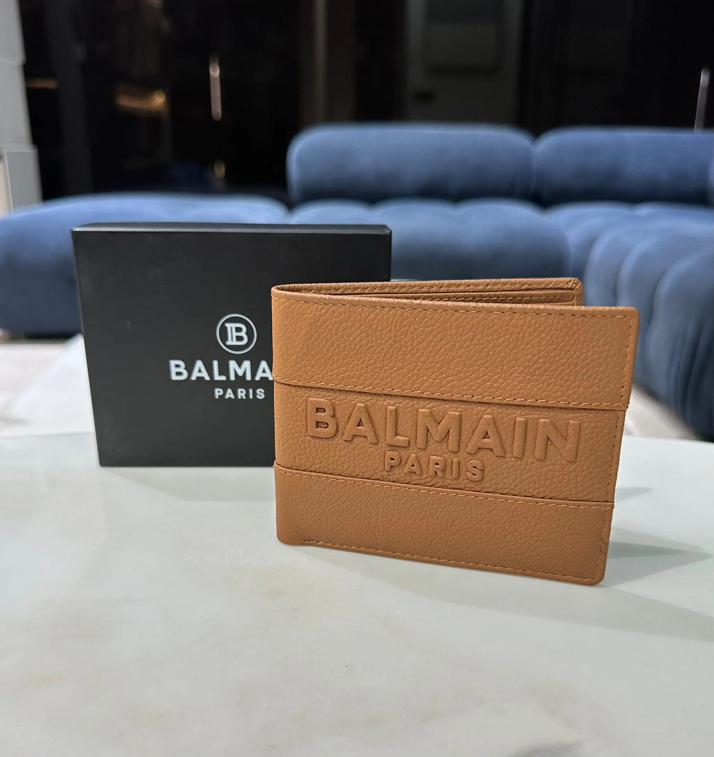 Balmai n Premium Wallet Tan Brown With Box b109