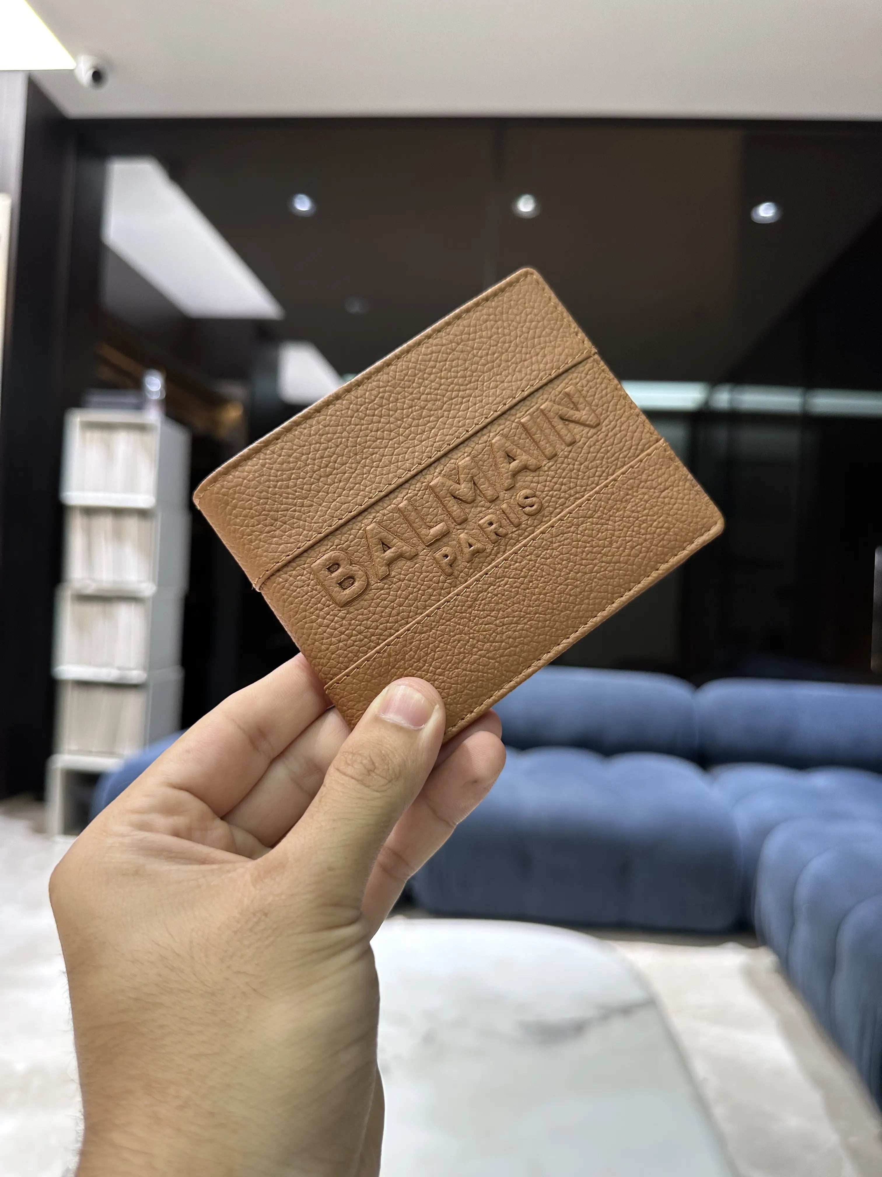 Balmai n Premium Wallet Tan Brown With Box b109