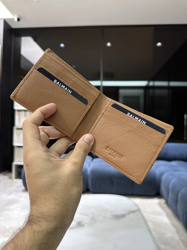 Balmai n Premium Wallet Tan Brown With Box b109