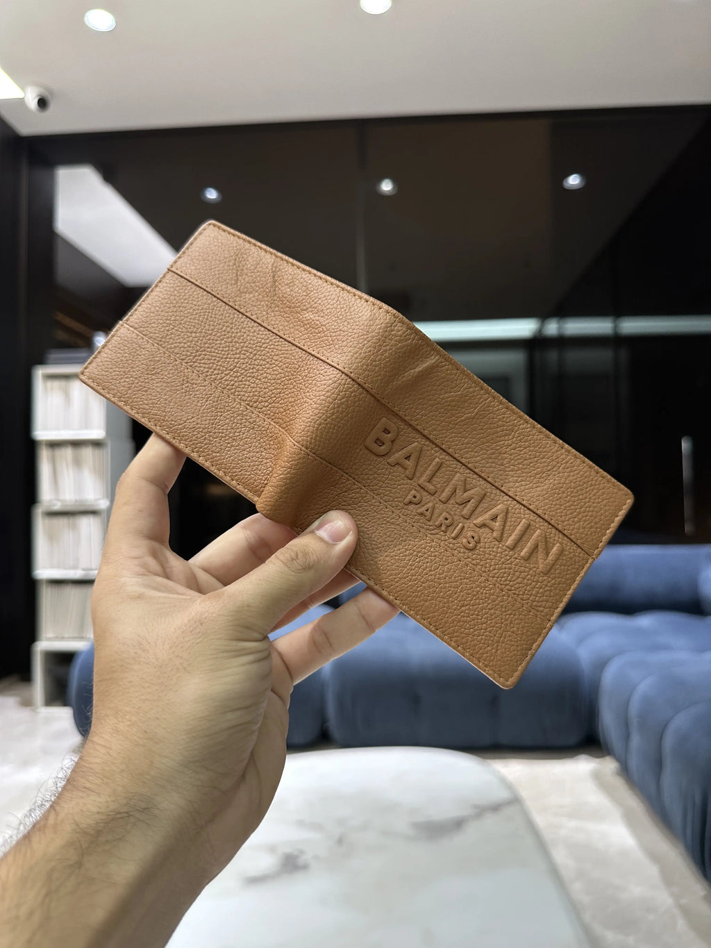 Balmai n Premium Wallet Tan Brown With Box b109