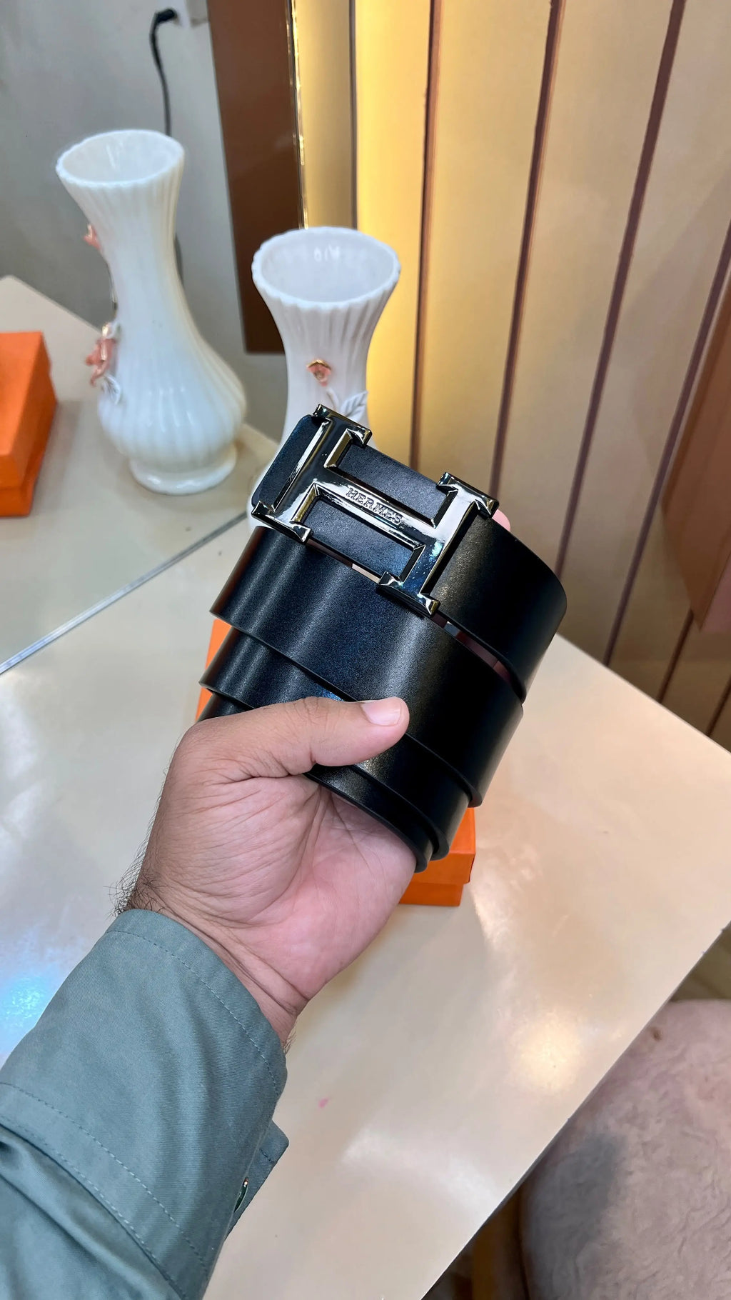 HERMES PREMIUM QUALITY IMP LEATHER BELTS WITH OG BOX 