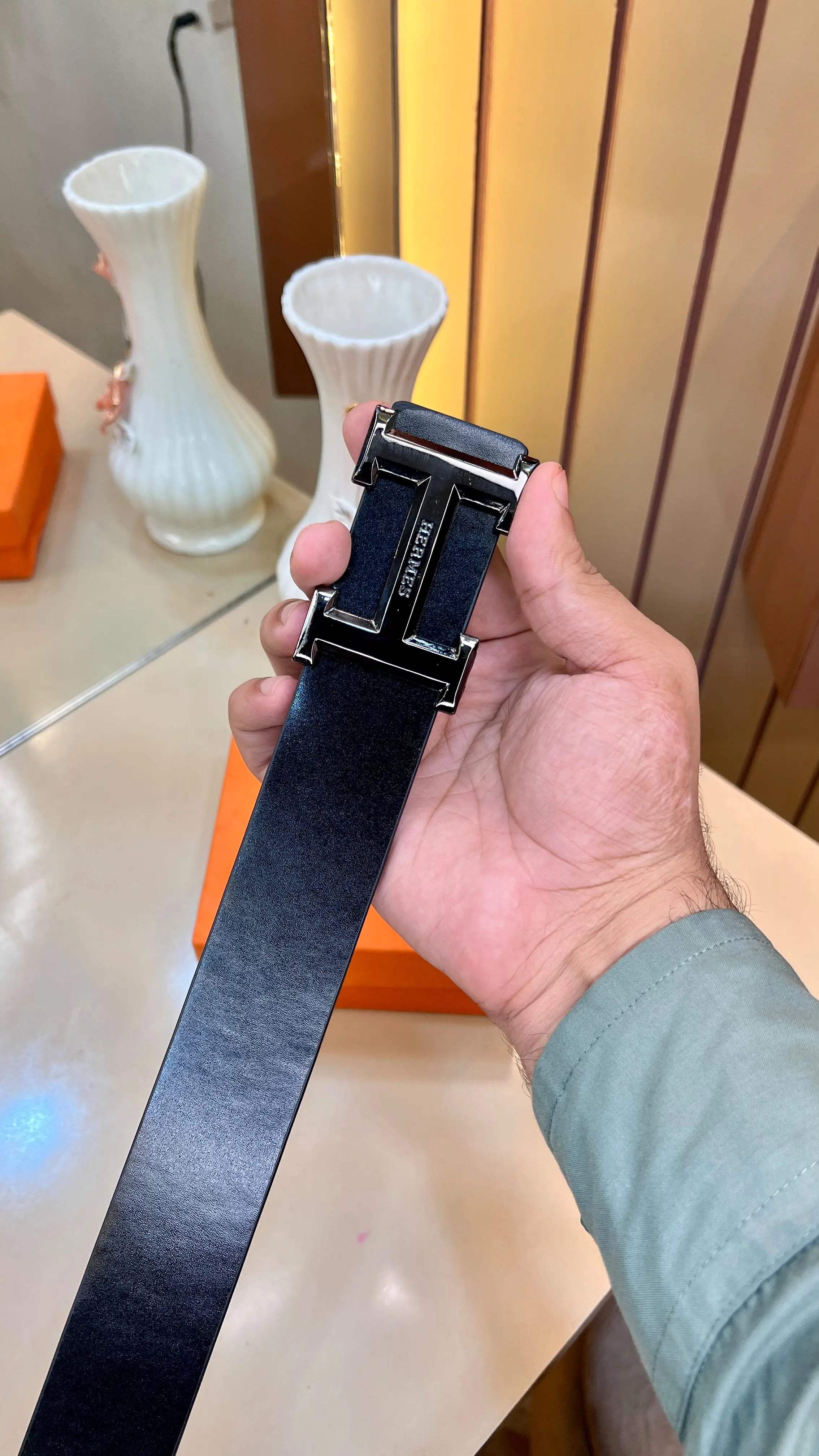 HERMES PREMIUM QUALITY IMP LEATHER BELTS WITH OG BOX 