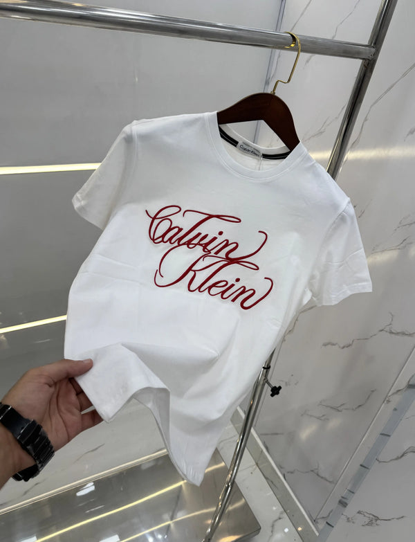 Calvin Klein White Logo Print Premium T-Shirt