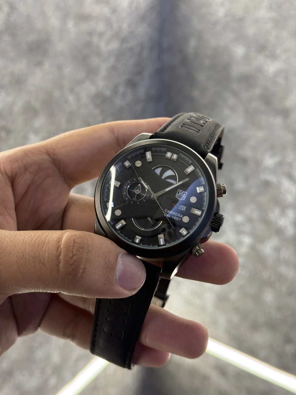 Tag cr7 full black all chronograph working  097