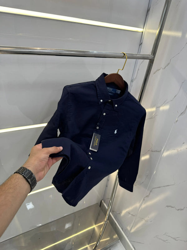Ralp h Lauren Navy Premium linen Shirt
