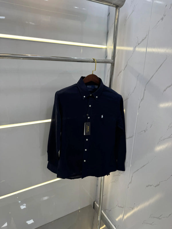 Ralp h Lauren Navy Premium linen Shirt