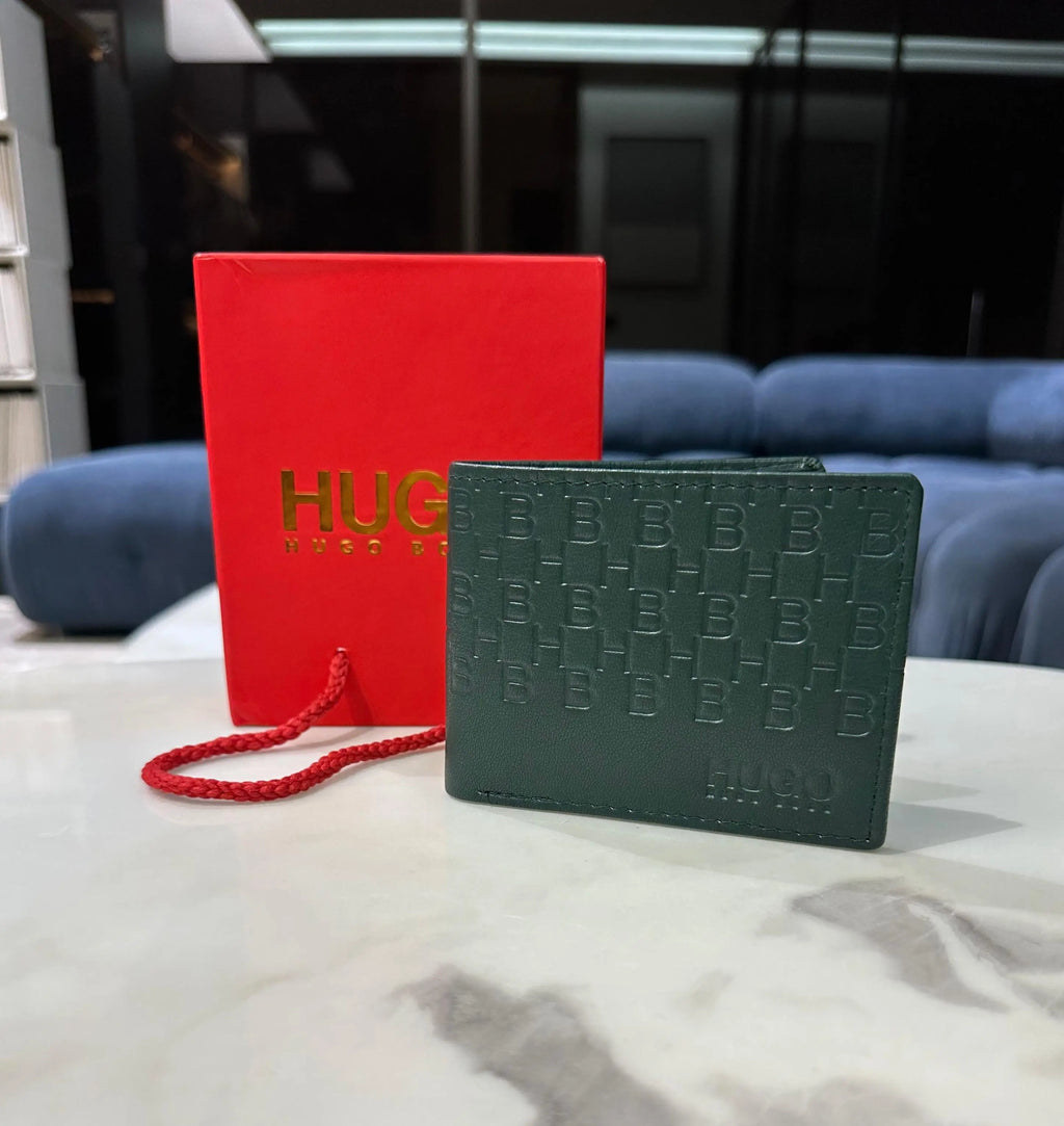 Hugo Bos s Green Monogram Premium Wallet h47