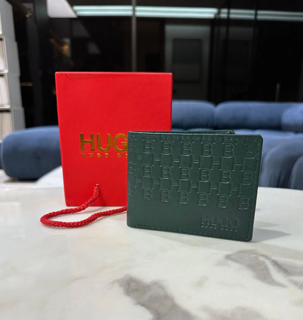 Hugo Bos s Green Monogram Premium Wallet h47
