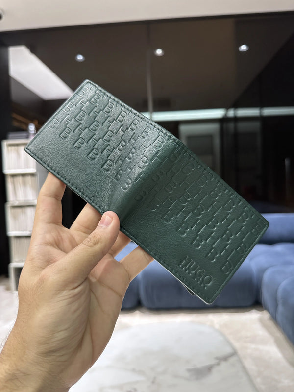 Hugo Bos s Green Monogram Premium Wallet h47