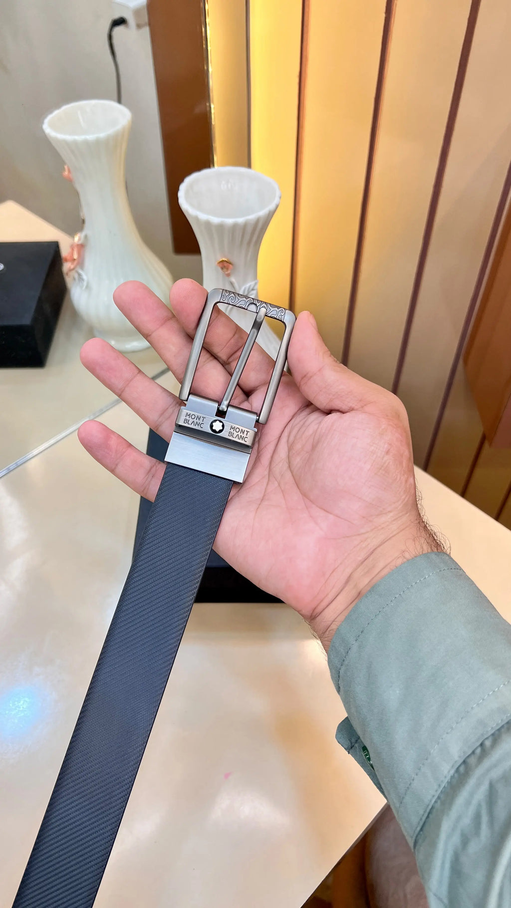 MONT BLANC IMP PREMIUM QUALITY REVERSEABLE BELT WITH OG BOX 