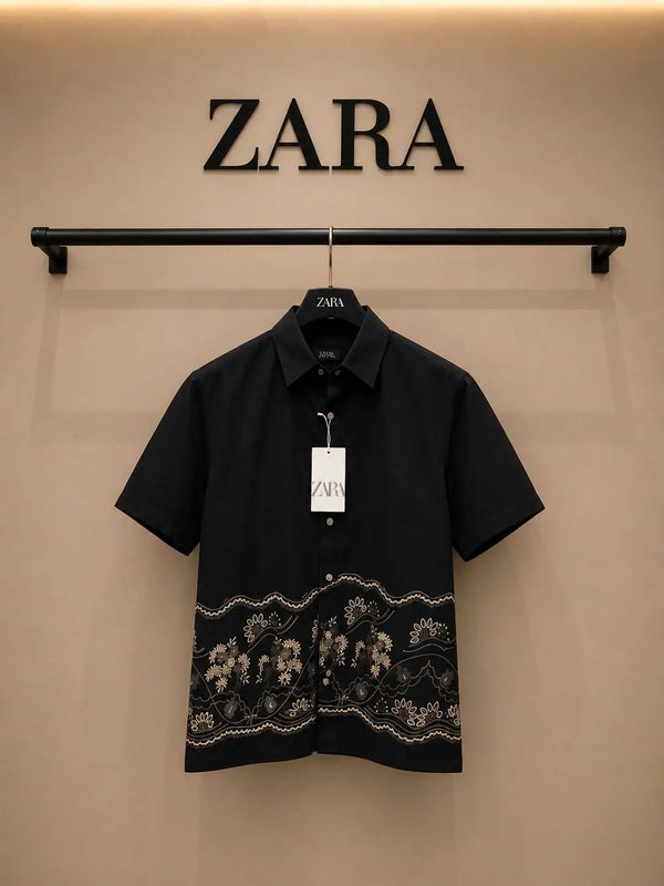 Zar_a Imported Linen Cotton Printed Premium Shirt (DN 630)