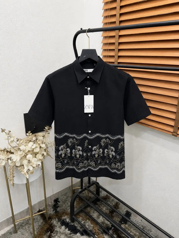 Zar_a Imported Linen Cotton Printed Premium Shirt (DN 630)