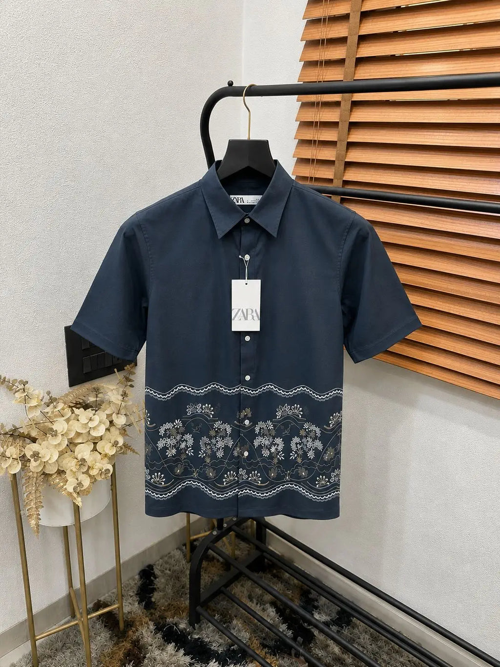 Zar_a Imported Linen Cotton Printed Premium Shirt (DN 630)