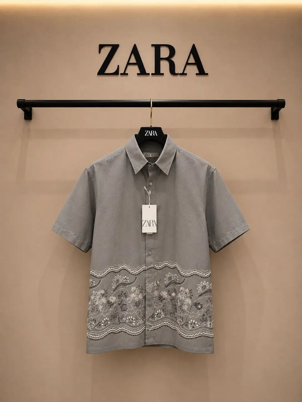 Zar_a Imported Linen Cotton Printed Premium Shirt (DN 630)