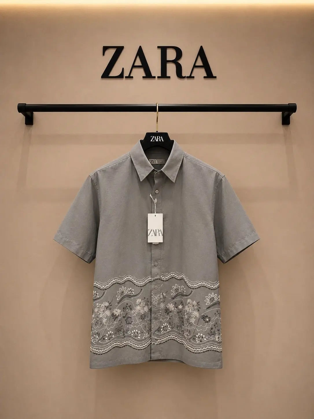 Zar_a Imported Linen Cotton Printed Premium Shirt (DN 630)
