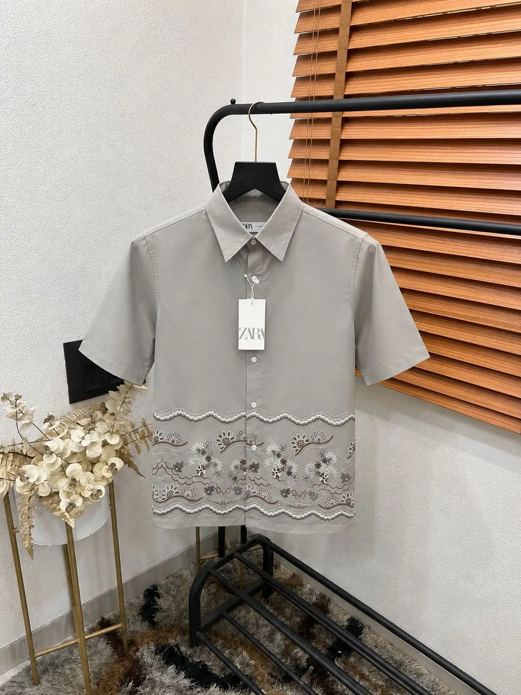 Zar_a Imported Linen Cotton Printed Premium Shirt (DN 630)