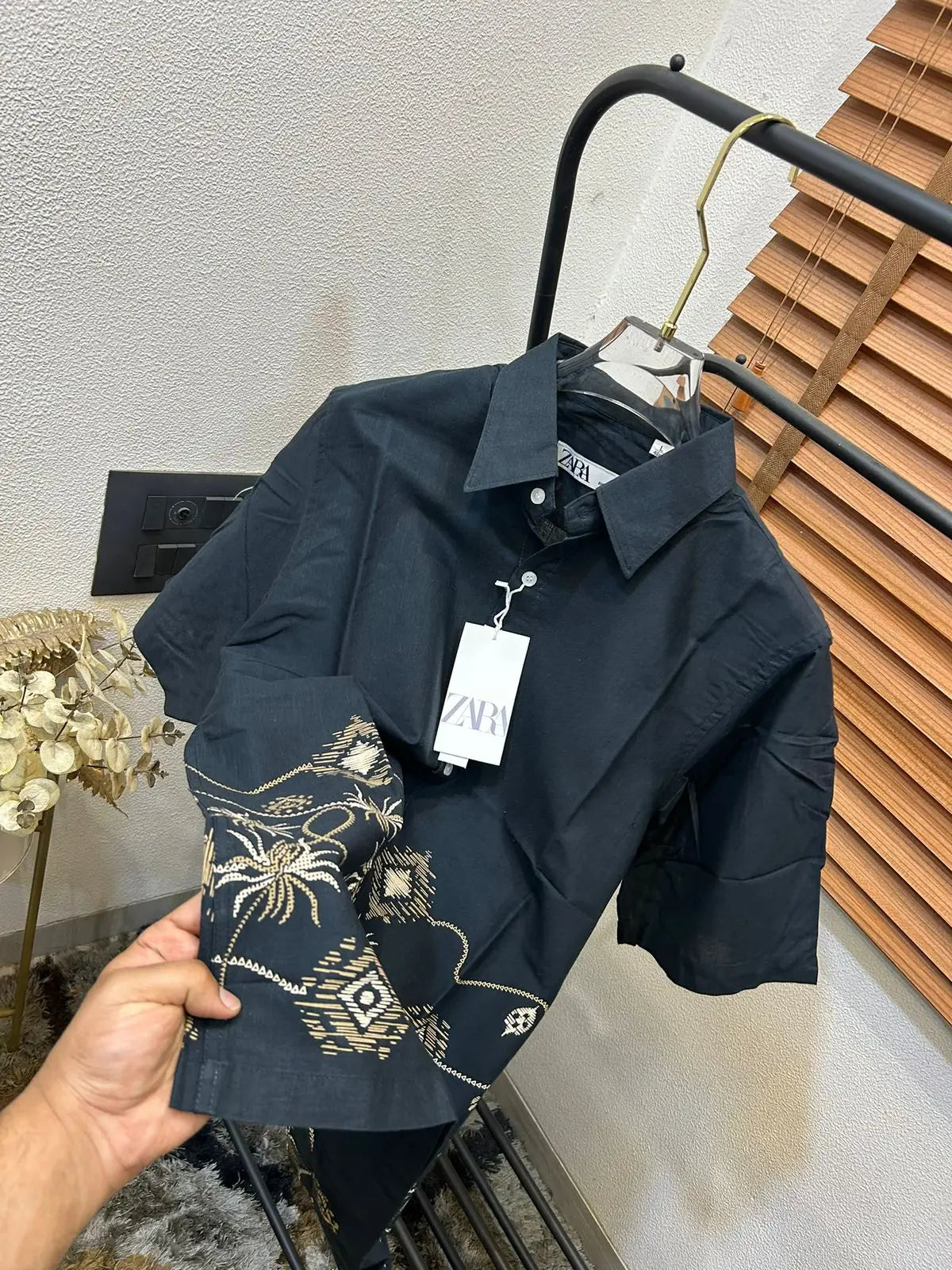 Zar_a Imported Linen Cotton Printed Premium Shirt (DN 631)
