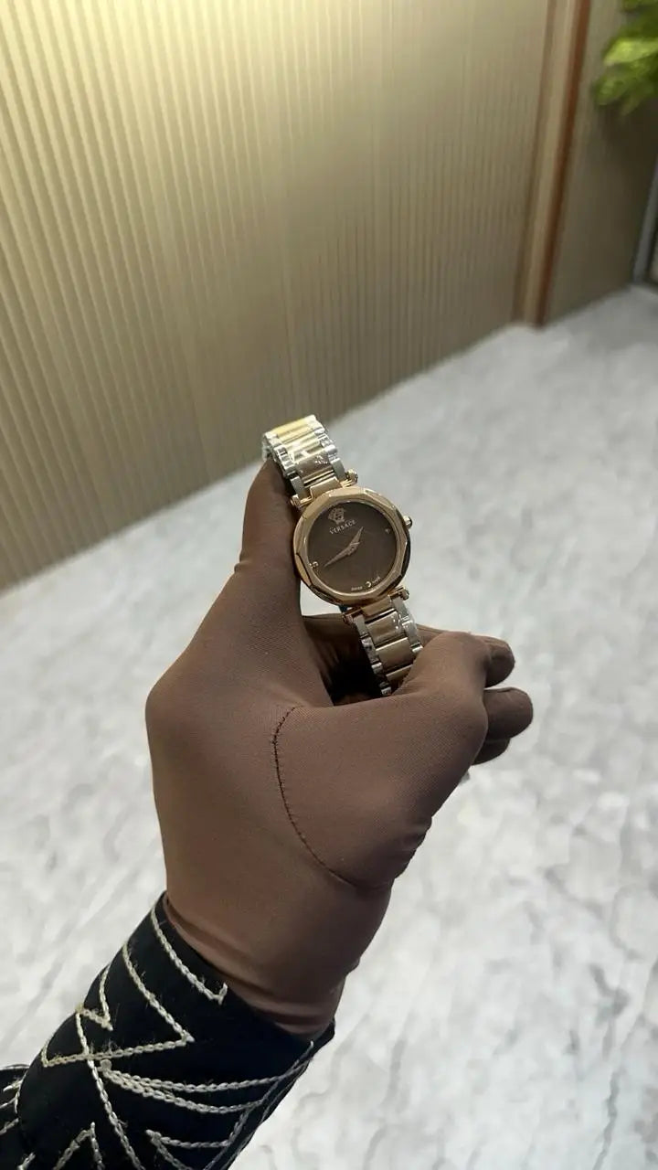 VERSACE HERITAGE TWO TONE BROWN DIAL
