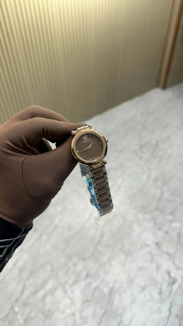 VERSACE HERITAGE TWO TONE BROWN DIAL