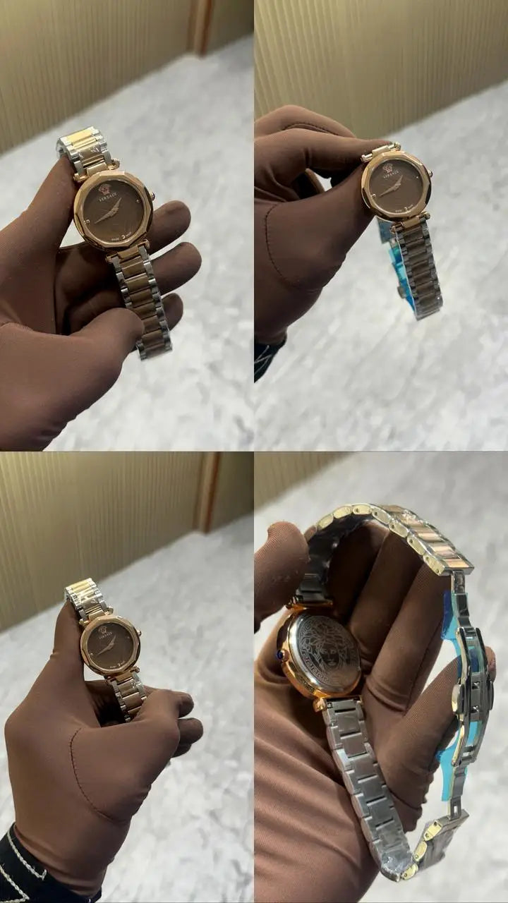 VERSACE HERITAGE TWO TONE BROWN DIAL