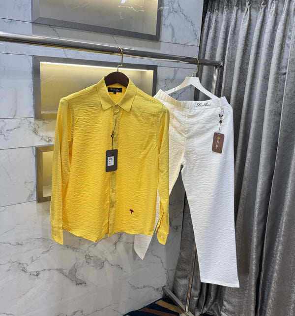 Loro Piana Yellow White Italian Imported Combo