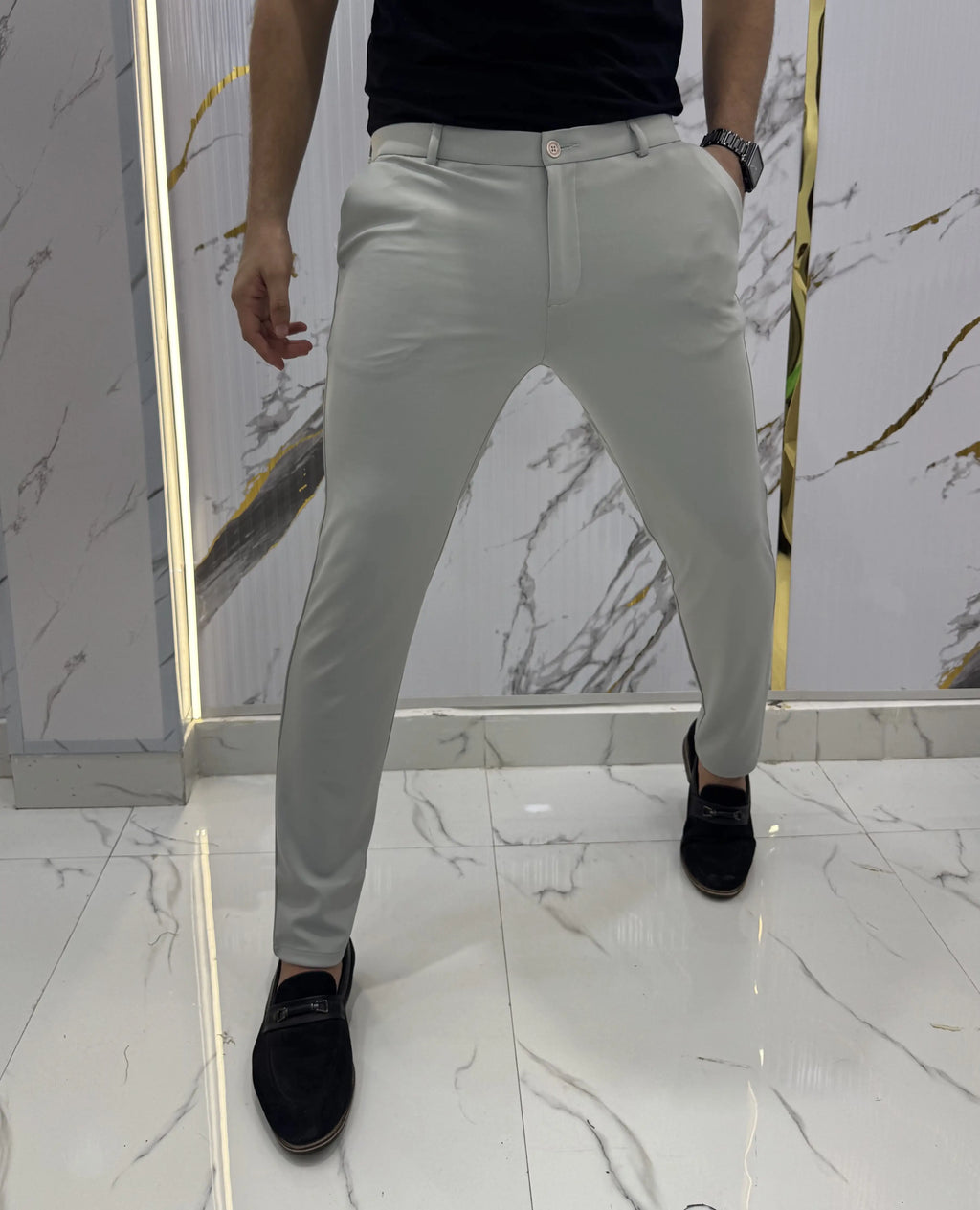 Christian Dio r Light Grey Premium Trouser