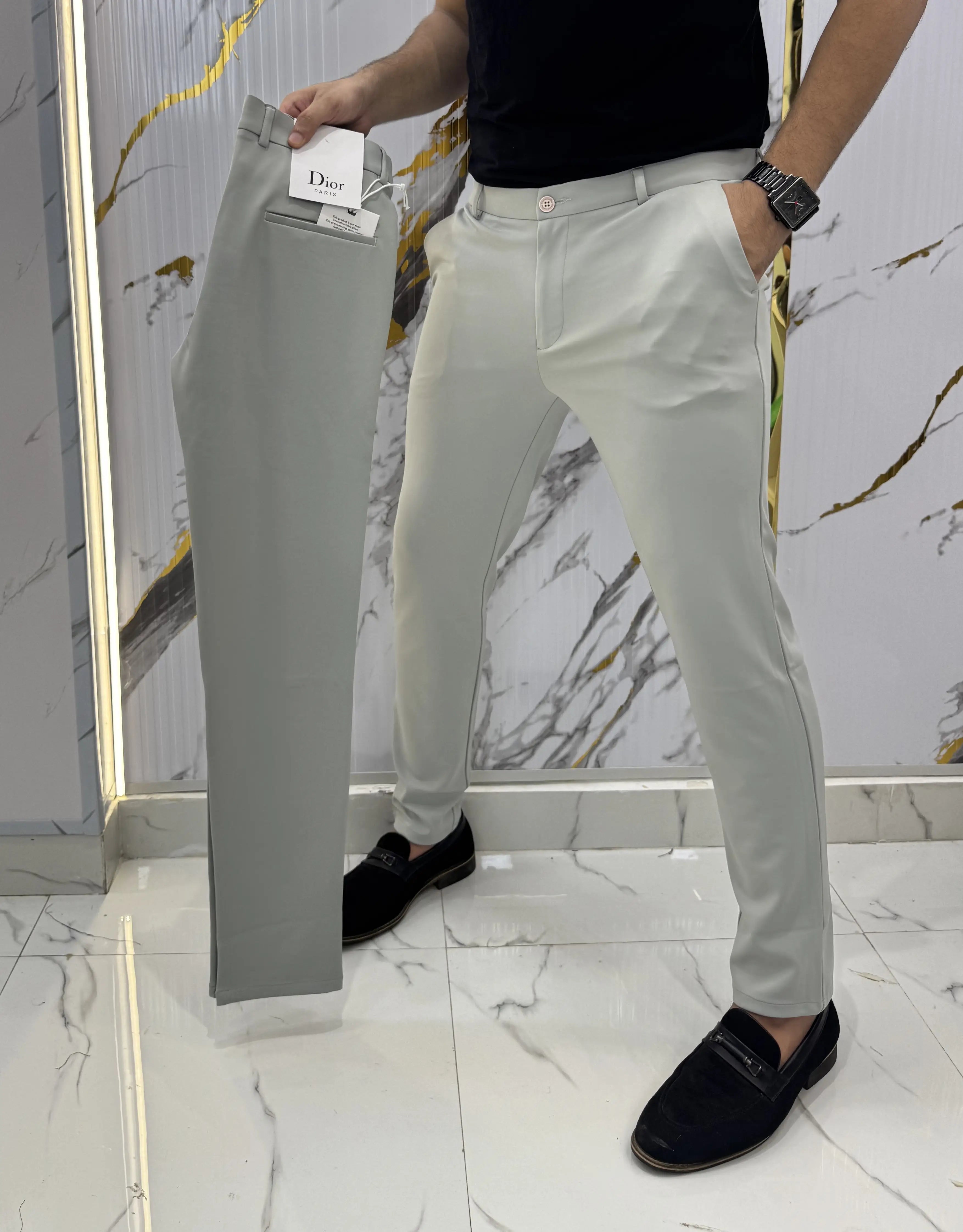 Christian Dio r Light Grey Premium Trouser