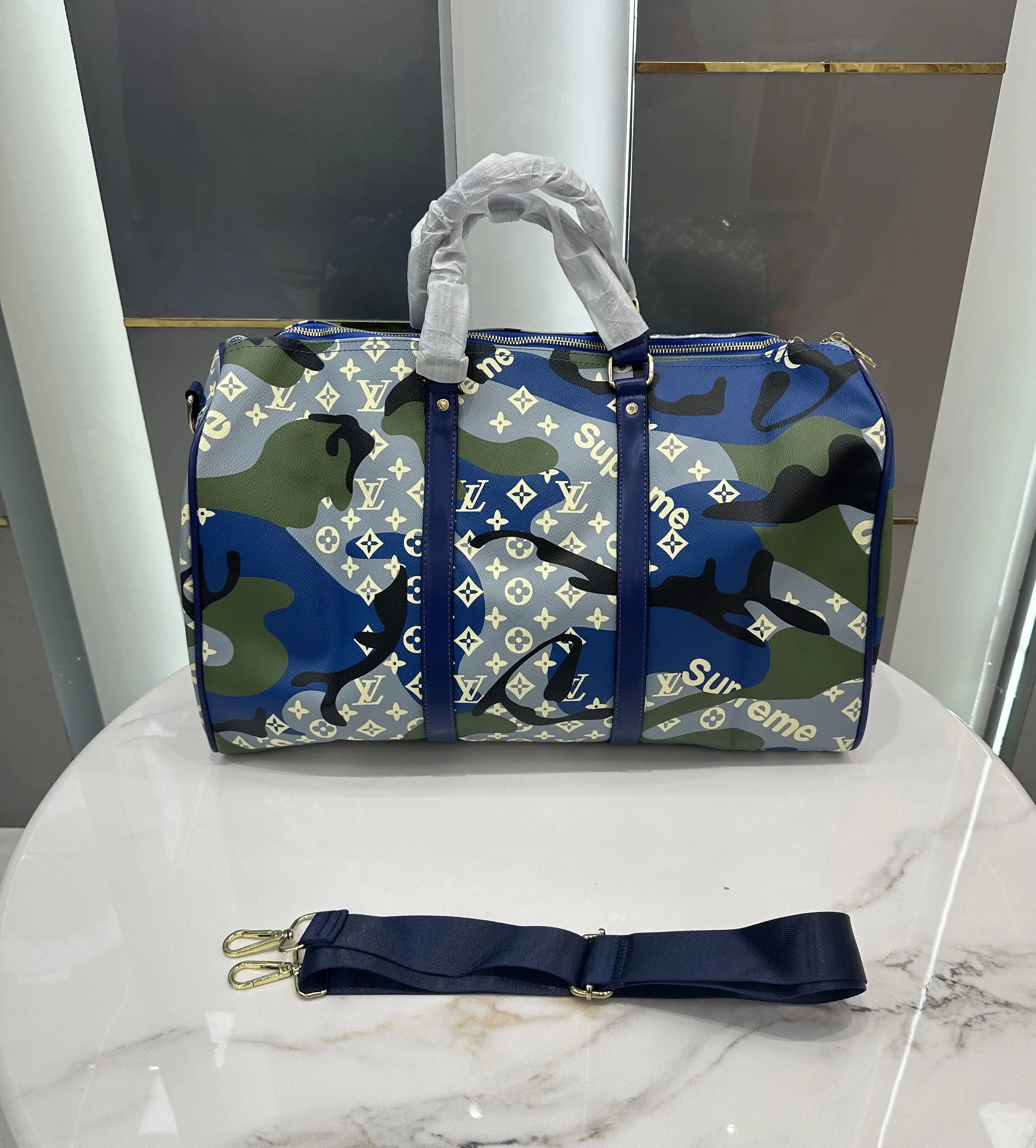 Louis Vuitto n X Supreme Luxury Imported Duffel Bag lv167