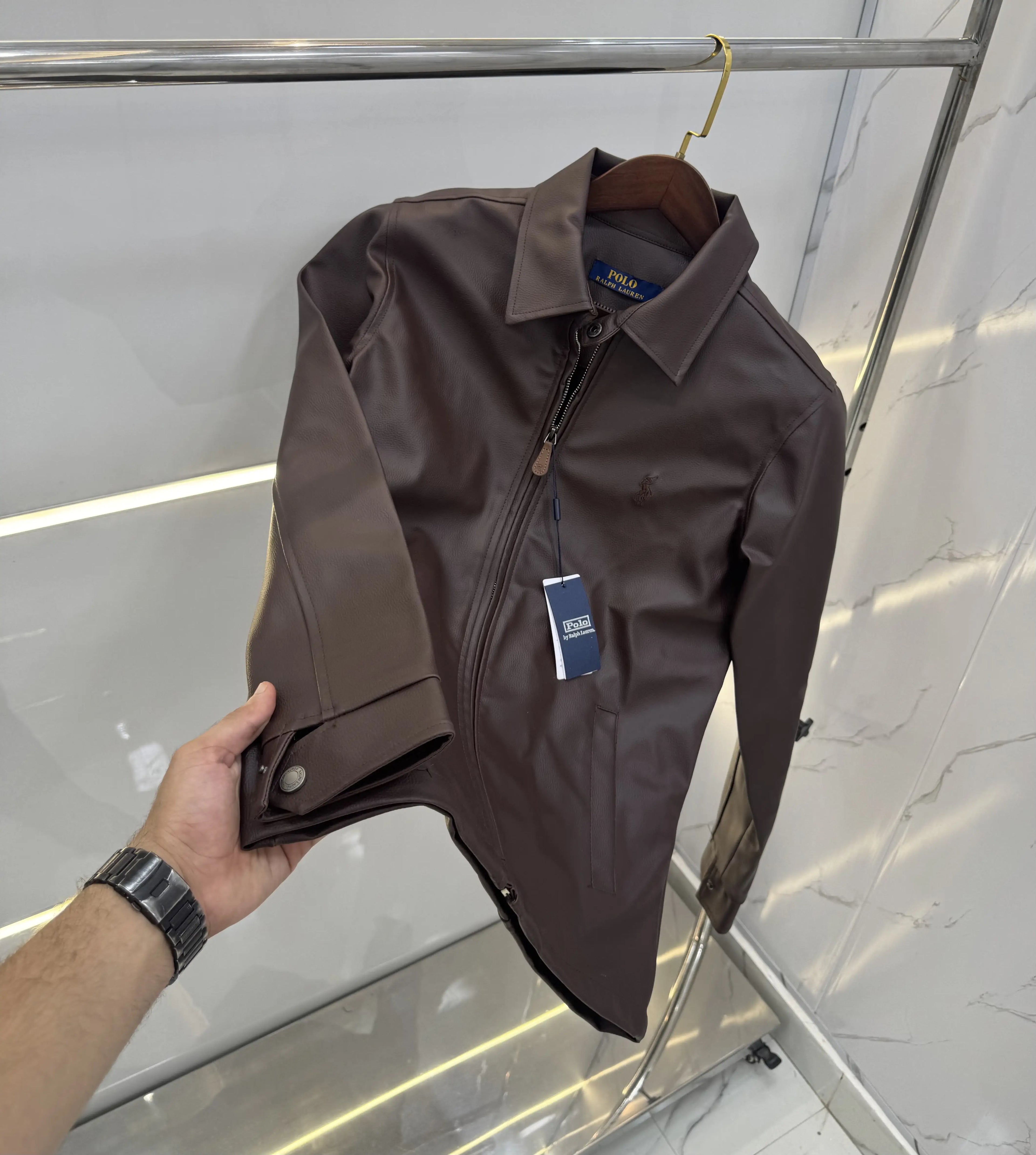 Ralph Lauren Brown Premium Leather Jacket