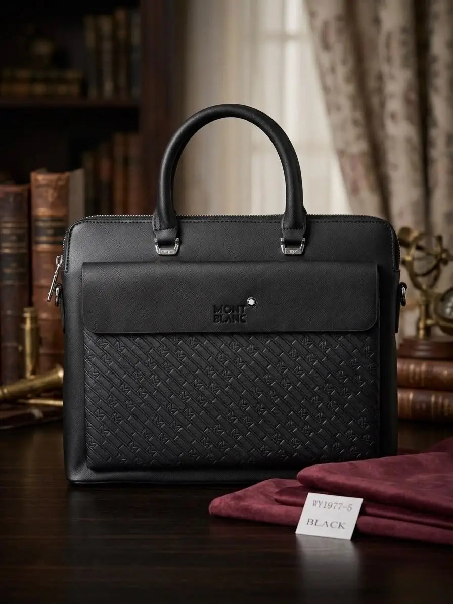 Mont Blan c Luxury Premium Imported Black Laptop Bag Black mb577