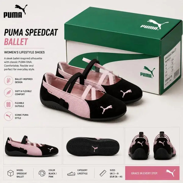 PUMA SPEEDCAT BALLET BLACK PINK